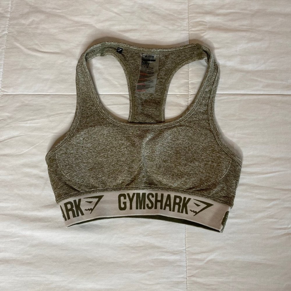 Gymshark Flex Sports Bra M Khaki